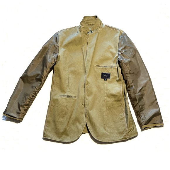 J.Crew Factory Cotton Blend Light Olive Green Sport Coat Jacket Size 38 - Picture 7 of 8